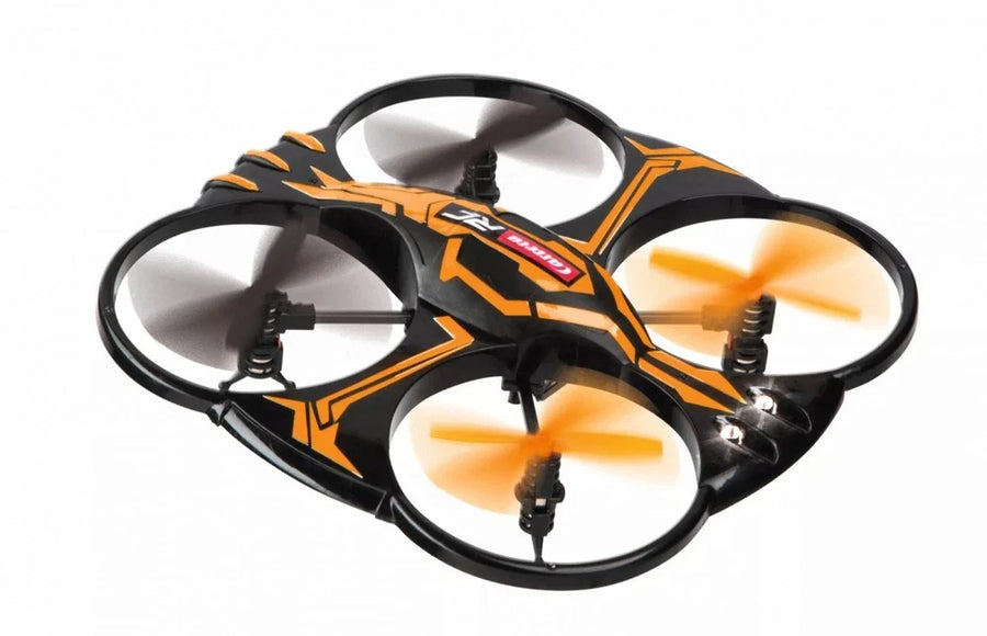 Carrera RC Quadcopter X2 toy drone with four rotors and sleek design, suitable for indoor and outdoor flying.
