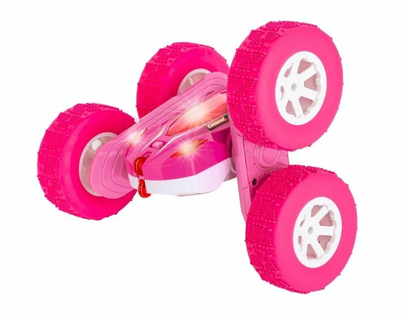 Pink Carrera RC Mini Turnator toy vehicle with detailed remote control features, designed for kids’ remote-controlled racing fun.