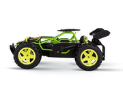 Carrera Lime Buggy RC vehicle with 2.4GHz remote control, toy off-road car for kids, in vibrant lime green color.