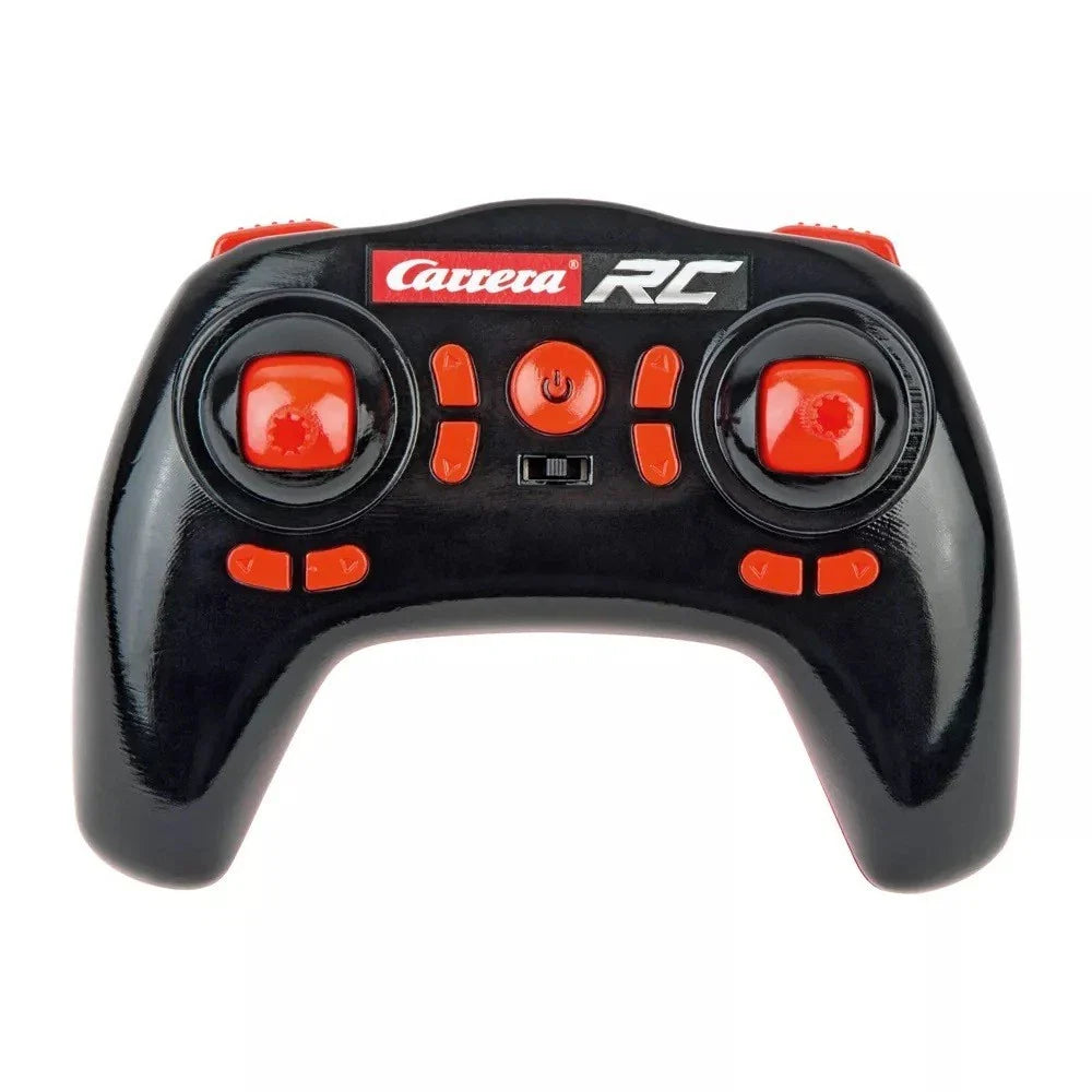 Carrera RC Quadcopter X2 toy drone with four rotors and remote control, designed for indoor and outdoor flying.