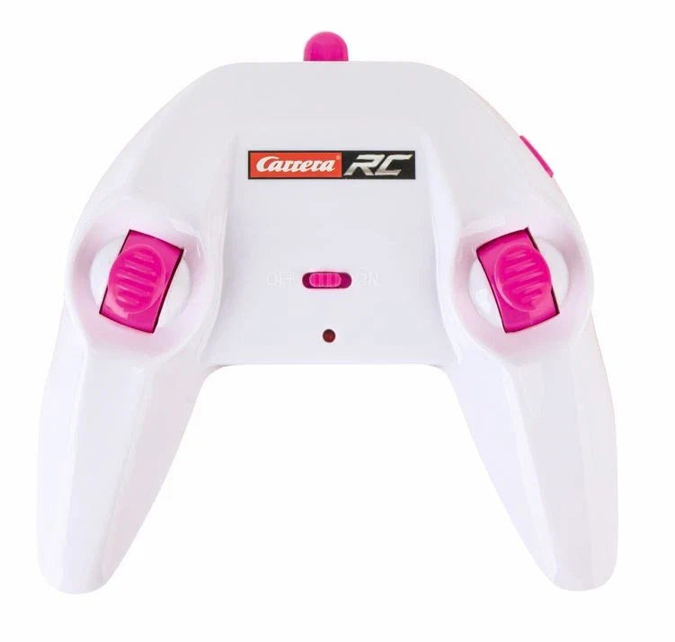 Pink Carrera RC Mini Turnator toy vehicle, small remote-controlled car with sleek design and colorful pink finish.