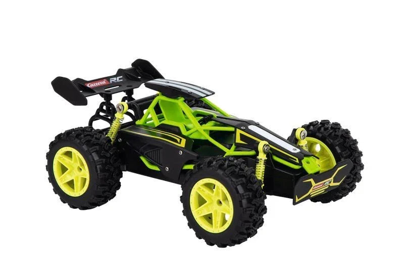 Carrera Lime Buggy RC vehicle with 2.4GHz remote control, toy off-road car for kids, bright green and durable design