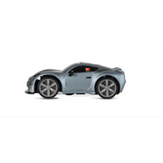 Carrera Mini RC toy car in grey with Bundesliga branding, small remote-controlled racing vehicle for kids and collectors