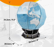 National Geographic CubicFun 3D Puzzle Scratch Globe with 31 pieces, showcasing a detailed miniature globe model for educational play.