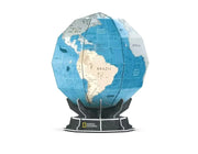 National Geographic CubicFun 3D Puzzle Scratch Globe with 31 pieces, showcasing a detailed miniature globe model for educational play.
