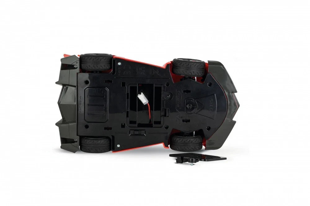 Carrera RC Shadow Performance toy car with 2.4GHz remote control, sleek black design, and detailed exterior.