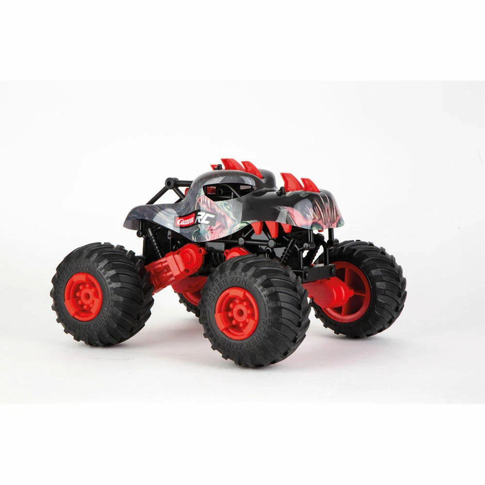 Carrera RC Dino Car toy with detailed dinosaur design, remote control, and vibrant colors for kids' imaginative play.