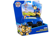 Spin Master PAW Patrol police vehicle with Chase toy figure, featuring detailed rescue vehicle and character for kids' play.