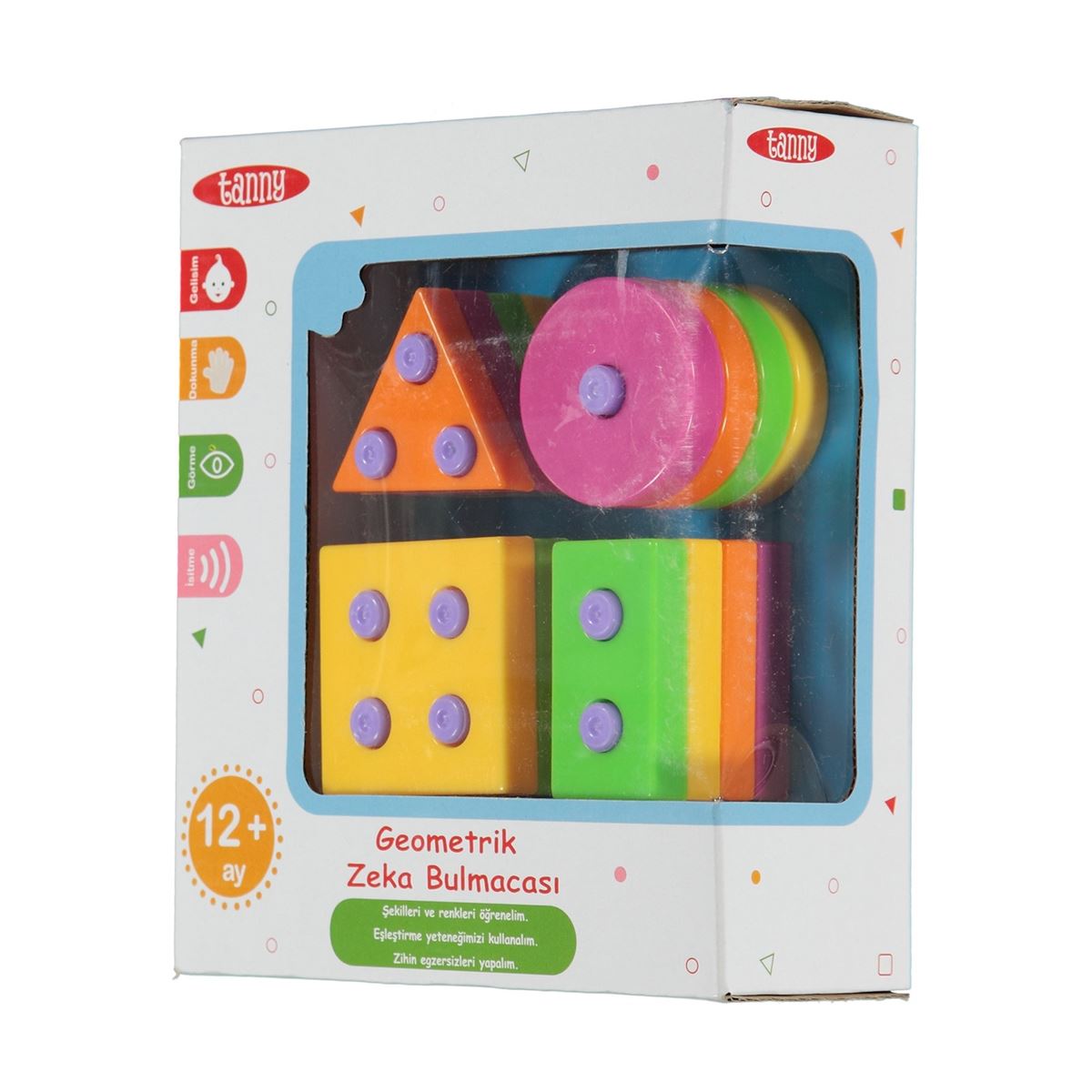 Tanny Kids Tanny Fanny Stacking toy with colorful geometric shapes for children to build and learn through play.