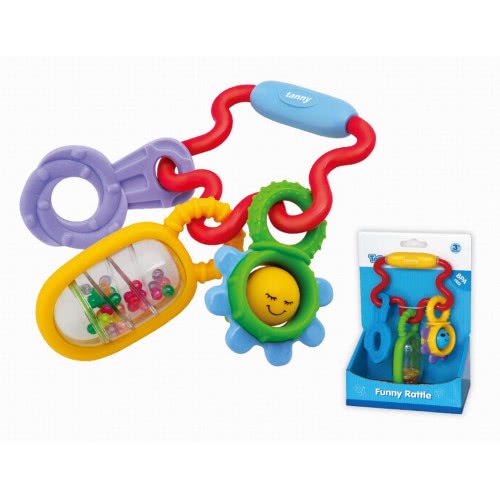 Colorful Tanny Kids Funny Rattle for babies, featuring bright patterns and soft textures, designed to entertain and soothe infants.