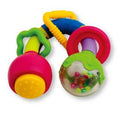 Tanny Kids Tanny Twirly Barbell with colorful dangling rings, playful jewelry for children, on a white background.